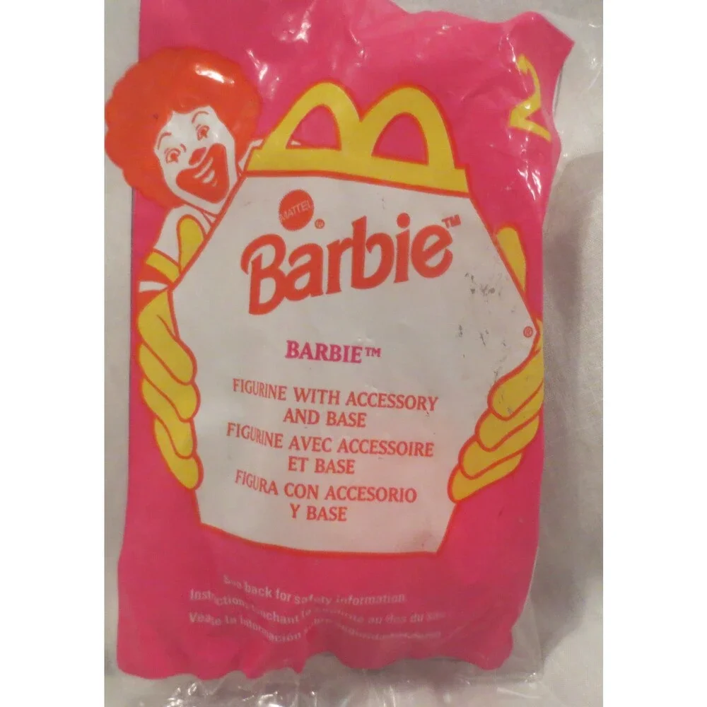 McDonald's Barbie Figurine With Accessory & Base #2 1998